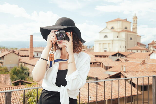 A tourist in Italy