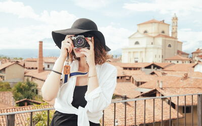 A tourist in Italy