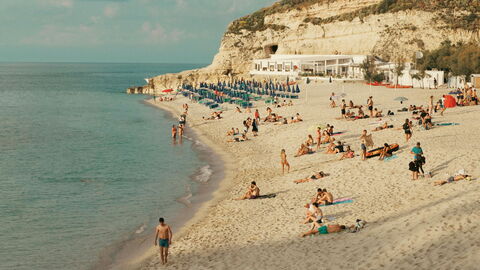 On the beach in Calabria