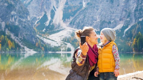 A mother and child in South Tyrol