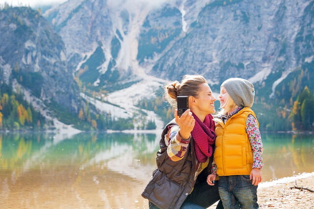 A mother and child in South Tyrol