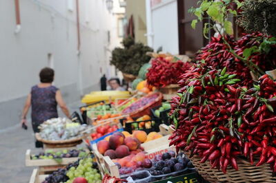 Fresh produce for sale in Apulia