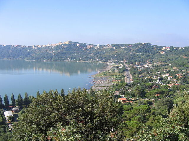 View of Castel Gandolfo and Lake Albano