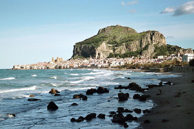 view of cefalù coastline