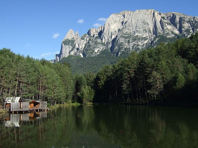 Lake view of Altipiano dello Sciliar