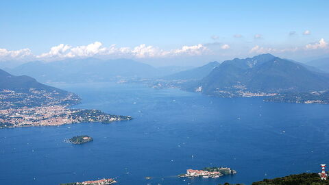 Aerial view of Borromean Islands