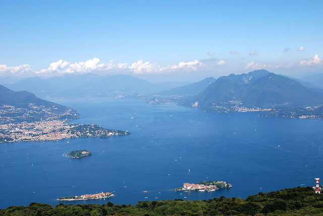 Aerial view of Borromean Islands