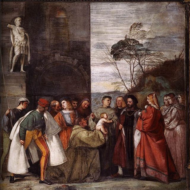 Miracle of the Newborn Child, Titian