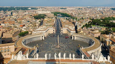 View of St.Peter's Square in Vatican city