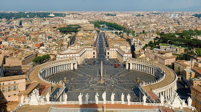 View of St.Peter's Square in Vatican city