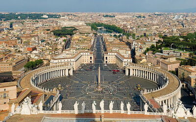 View of St.Peter's Square in Vatican city