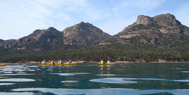Sea kayaking around the coast