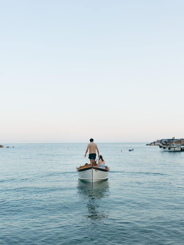 Boat in the waters of the Cinque Terre