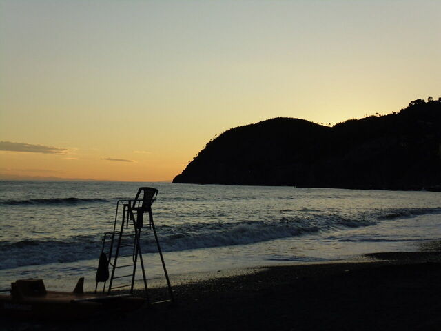 A beach in Levanto