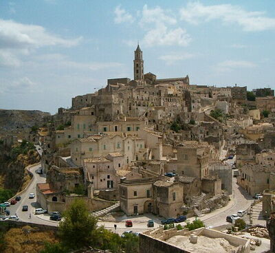 the UNESCO town of Matera