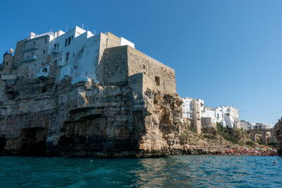 View of the coast in Polignano a Mare