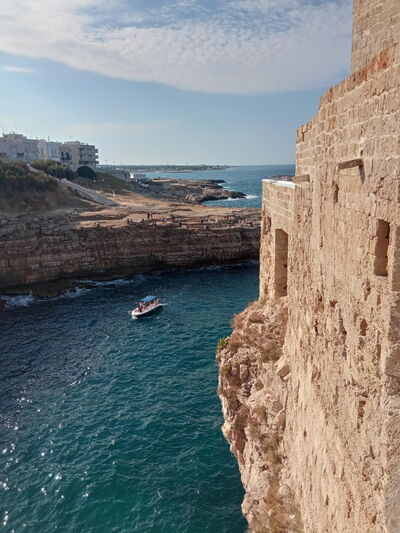 Coastal views in Polignano a Mare