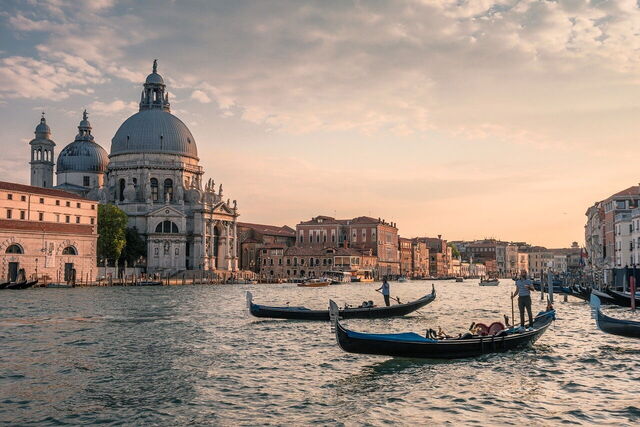 The canal in Venice