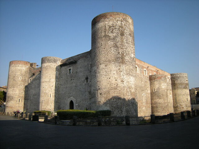 Close up of Ursino castle
