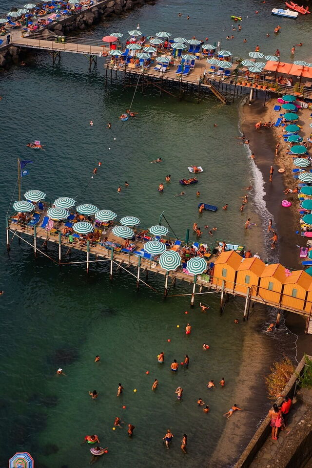 Day at the beach on the Amalfi Coast