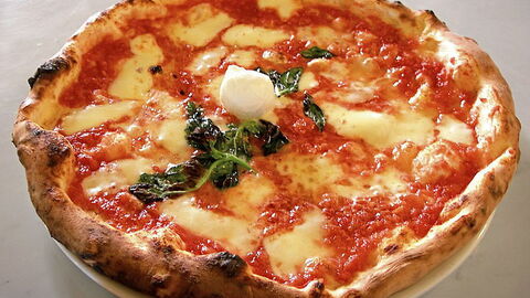 A traditional Neapolitan pizza