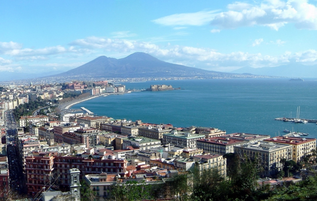 The coastal city of Naples