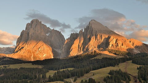 Alpe di Siusi, Sunset