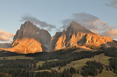 Alpe di Siusi, Sunset