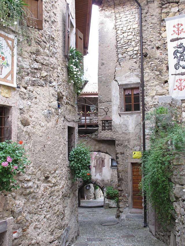 Typical street of Canale di Tenno