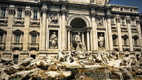 View of Trevi fountain