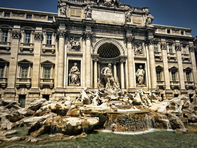 View of Trevi fountain