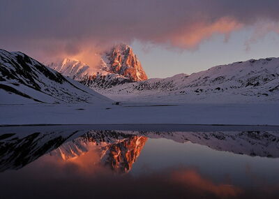 Gran Sasso and Monti della Laga National Park, snowy scenery