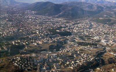 Aerial view of L'Aquila