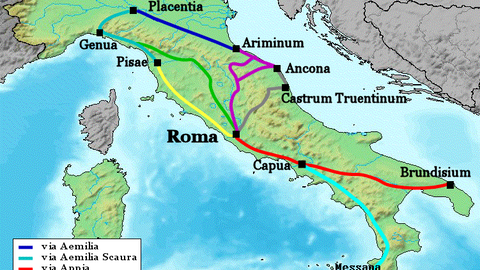 Map of ancient roman roads