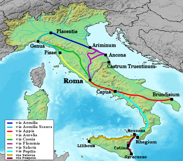 Map of ancient roman roads