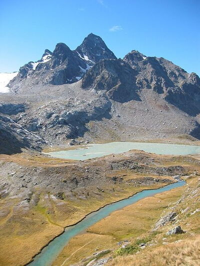 View of Aosta valley mountains