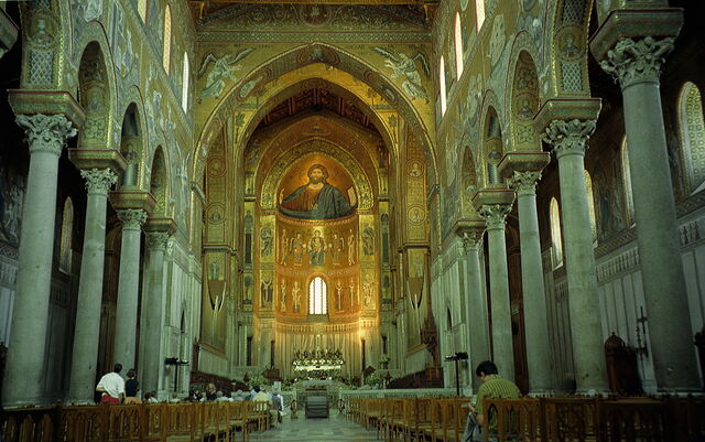 Interior of Montreale duomo