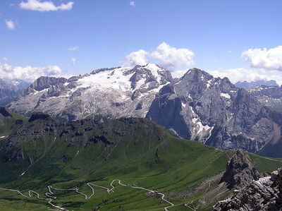 The Dolomite mountains