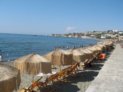 On the beach in Ischia