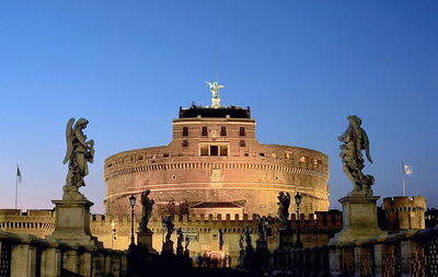 Lit up Castel Sant' Angelo