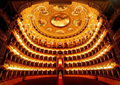 Opera area of Teatro Bellini