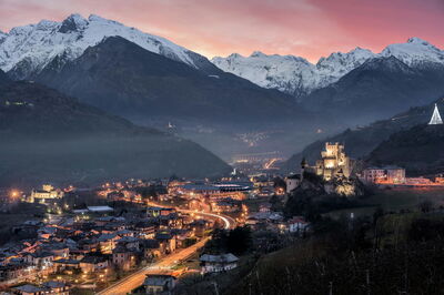 St-Pierre in Aosta at Christmas