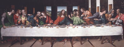 Restored painting of The Last Supper
