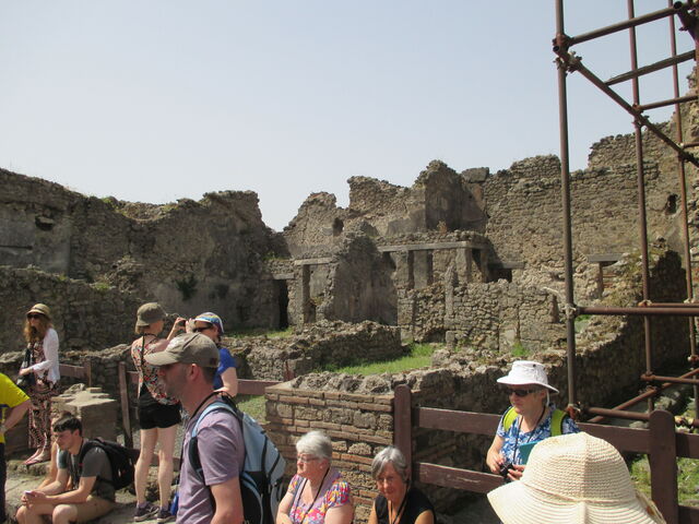 Tourists at Pompeii