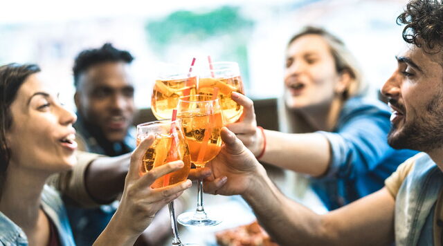 Friends enjoying a spritz
