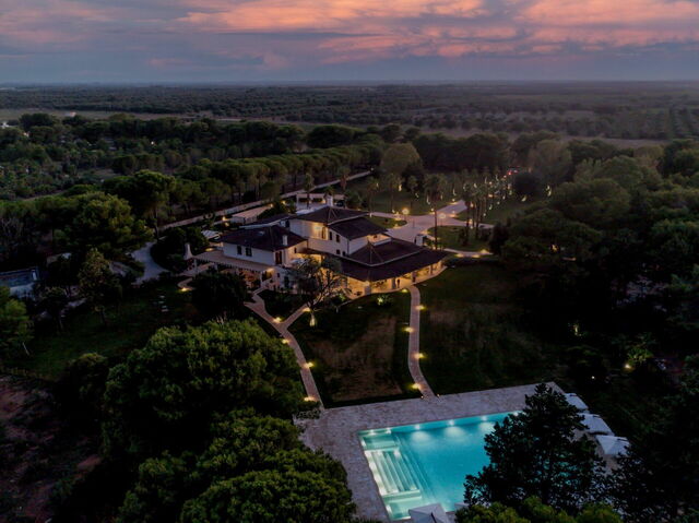 Villa Oria at Night