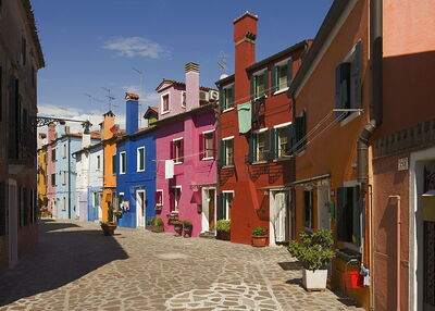 Burano island houses