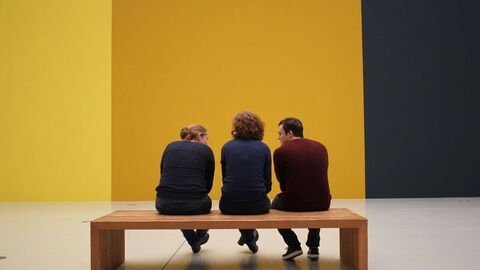 Visitors in a museum