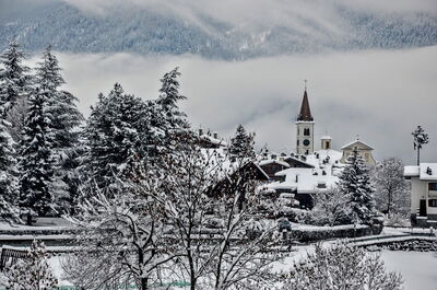 Snowy scene in the Aosta Valley