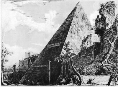 Piranesi, Pyramid of Cestius